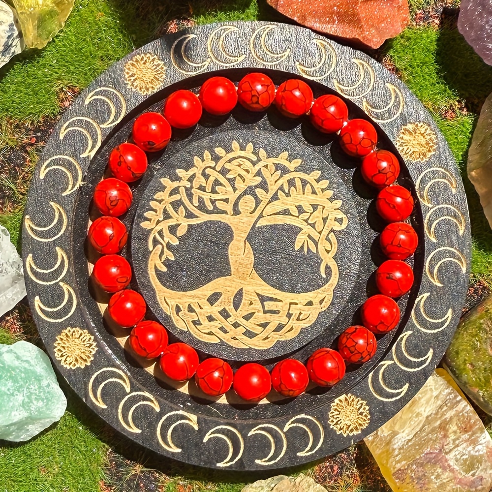 Bohemian Style Cinnabar Bead Bracelet for Women's Wear